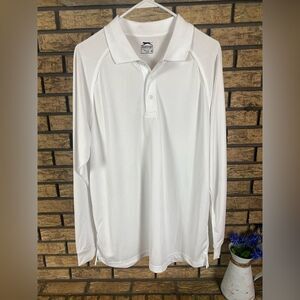 Slazenger white long sleeve‎ polo
